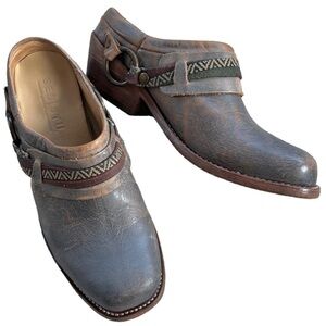 EUC Bed Stu Leather Triad Mule Clogs Size 7
